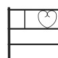 vidaXL Giroletto con Testiera Metallo Nero 100x200 cm vidaXL Giroletto con Testiera Metallo Nero 100x200 cm