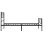 vidaXL Giroletto con Testiera e Pediera Metallo Nero 80x200 cm vidaXL Giroletto con Testiera e Pediera Metallo Nero 80x200 cm