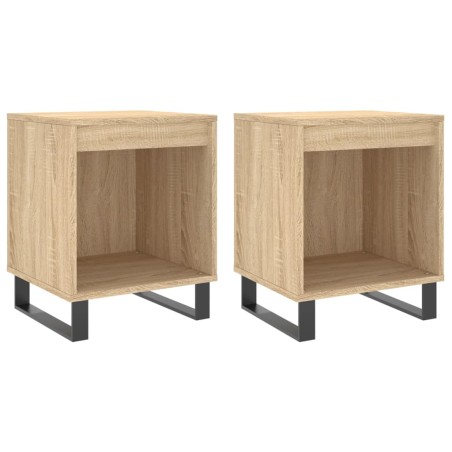 vidaXL Comodini 2pz Rovere Sonoma 40x35x50 cm in Legno Multistrato