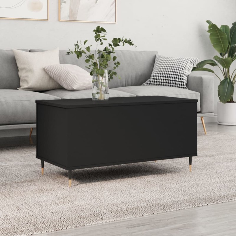 vidaXL Tavolino da Salotto Nero 90x44,5x45 cm in Legno Multistrato