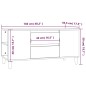 Mobile Porta TV Rovere Fumo 102x44,5x50 cm in Legno Multistrato Mobile Porta TV Rovere Fumo 102x44,5x50 cm in Legno Multistrato