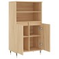 vidaXL Credenza Rovere Sonoma 60x36x110 cm in Legno Multistrato vidaXL Credenza Rovere Sonoma 60x36x110 cm in Legno Multistrato