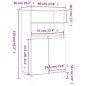 vidaXL Credenza Rovere Sonoma 60x36x110 cm in Legno Multistrato vidaXL Credenza Rovere Sonoma 60x36x110 cm in Legno Multistrato