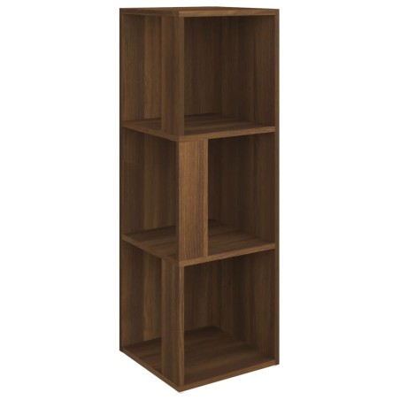 Scaffale Angolare Rovere Marrone 33x33x100 cm Legno Multistrato