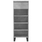 vidaXL Scarpiera Grigio Cemento 40x36x105 cm in Legno Multistrato
