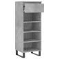vidaXL Scarpiera Grigio Cemento 40x36x105 cm in Legno Multistrato