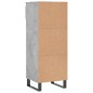 vidaXL Scarpiera Grigio Cemento 40x36x105 cm in Legno Multistrato