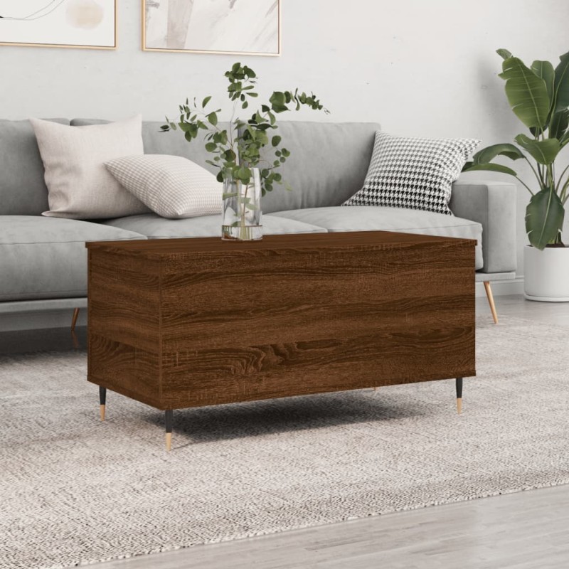 vidaXL Tavolino Salotto Rovere Marrone 90x44,5x45 cm Legno Multistrato