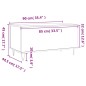 vidaXL Tavolino da Salotto Nero 90x44,5x45 cm in Legno Multistrato