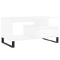 vidaXL Tavolino da Salotto Bianco Lucido 90x49x45 cm Legno Multistrato