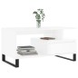 vidaXL Tavolino da Salotto Bianco Lucido 90x49x45 cm Legno Multistrato
