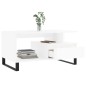 vidaXL Tavolino da Salotto Bianco Lucido 90x49x45 cm Legno Multistrato