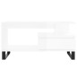 vidaXL Tavolino da Salotto Bianco Lucido 90x49x45 cm Legno Multistrato