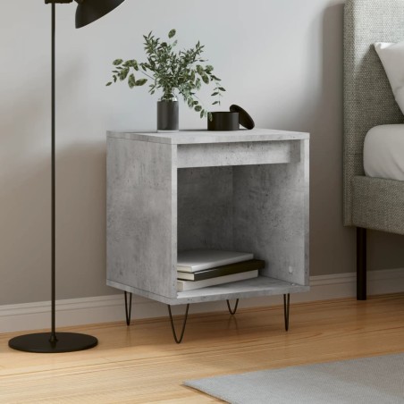 vidaXL Comodino Grigio Cemento 40x35x50 cm in Legno Multistrato