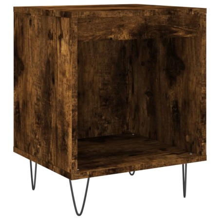vidaXL Comodino Rovere Fumo 40x35x50 cm in Legno Multistrato