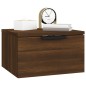 vidaXL Comodino a Muro Rovere Marrone 34x30x20 cm