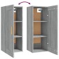 vidaXL Armadietto a Muro Grigio Sonoma 35x34x90cm in Legno Multistrato vidaXL Armadietto a Muro Grigio Sonoma 35x34x90cm in Legno Multistrato