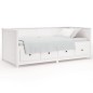 vidaXL Dormeuse Bianca 100x200 cm in Legno Massello di Pino vidaXL Dormeuse Bianca 100x200 cm in Legno Massello di Pino