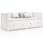 vidaXL Dormeuse Bianca 100x200 cm in Legno Massello di Pino vidaXL Dormeuse Bianca 100x200 cm in Legno Massello di Pino