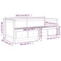 vidaXL Dormeuse Bianca 100x200 cm in Legno Massello di Pino vidaXL Dormeuse Bianca 100x200 cm in Legno Massello di Pino