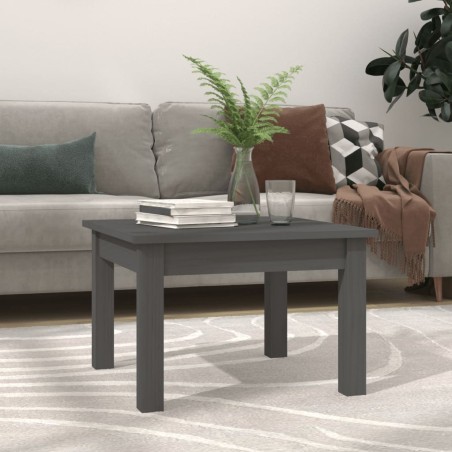 vidaXL Tavolino da Salotto Grigio 45x45x30 cm Legno Massello di Pino