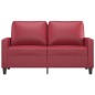 vidaXL Divano a 2 Posti Rosso Vino 120 cm in Similpelle vidaXL Divano a 2 Posti Rosso Vino 120 cm in Similpelle