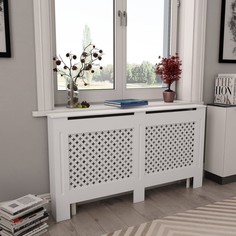 vidaXL Copertura per Radiatore Bianca 152x19x81,5 cm in MDF vidaXL Copertura per Radiatore Bianca 152x19x81,5 cm in MDF
