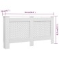 vidaXL Copertura per Radiatore Bianca 152x19x81,5 cm in MDF vidaXL Copertura per Radiatore Bianca 152x19x81,5 cm in MDF