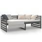 vidaXL Dormeuse Grigia 90x190 cm in Legno Massello di Pino vidaXL Dormeuse Grigia 90x190 cm in Legno Massello di Pino