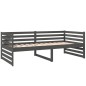 vidaXL Dormeuse Grigia 90x190 cm in Legno Massello di Pino vidaXL Dormeuse Grigia 90x190 cm in Legno Massello di Pino