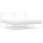 vidaXL Giroletto con Testiera Metallo Bianco 180x200 cm