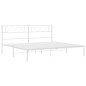 vidaXL Giroletto con Testiera Metallo Bianco 180x200 cm