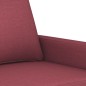 vidaXL Divano a 3 Posti Rosso Vino 180 cm in Tessuto vidaXL Divano a 3 Posti Rosso Vino 180 cm in Tessuto