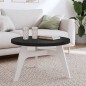 vidaXL Piano Tavolo Rotondo Nero Ø70x3 cm in Legno Massello di Pino