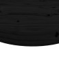vidaXL Piano Tavolo Rotondo Nero Ø70x3 cm in Legno Massello di Pino