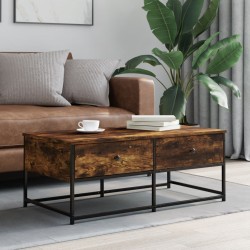 vidaXL Tavolino da Salotto Rovere Fumo 100x51x40 cm Legno Multistrato