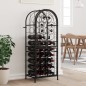 vidaXL Portavini da 41 Bottiglie Nero 45x36x120cm in Ferro Battuto