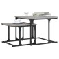 vidaXL Tavolini Salotto Impilabili 2pz Grigio Sonoma Legno Multistrato vidaXL Tavolini Salotto Impilabili 2pz Grigio Sonoma Legno Multistrato