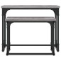 vidaXL Tavolini Salotto Impilabili 2pz Grigio Sonoma Legno Multistrato vidaXL Tavolini Salotto Impilabili 2pz Grigio Sonoma Legno Multistrato