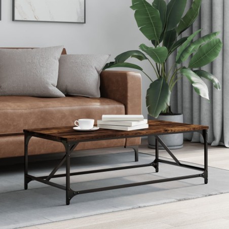 vidaXL Tavolino da Salotto Rovere Fumo 100x50x35 cm Legno Multistrato