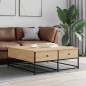 vidaXL Tavolino da Salotto Rovere Sonoma 100x99x40cm Legno Multistrato