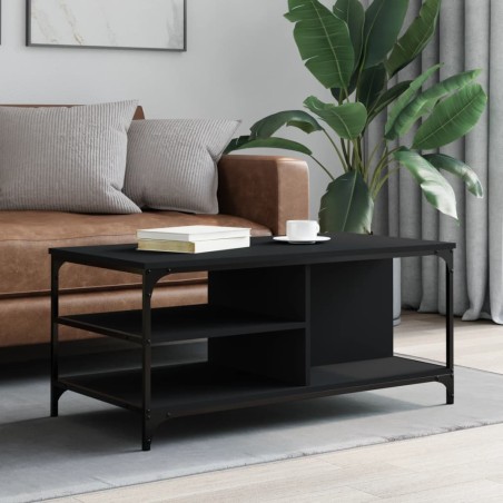 vidaXL Tavolino da Salotto Nero 100x50x45 cm in Legno Multistrato