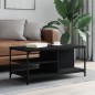 vidaXL Tavolino da Salotto Nero 100x50x45 cm in Legno Multistrato