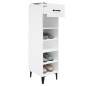 Scarpiera Bianco Lucido 30x35x105 cm in Legno Multistrato Scarpiera Bianco Lucido 30x35x105 cm in Legno Multistrato