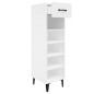 Scarpiera Bianco Lucido 30x35x105 cm in Legno Multistrato Scarpiera Bianco Lucido 30x35x105 cm in Legno Multistrato