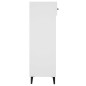 Scarpiera Bianco Lucido 30x35x105 cm in Legno Multistrato Scarpiera Bianco Lucido 30x35x105 cm in Legno Multistrato