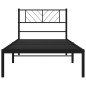 vidaXL Giroletto con Testiera in Metallo Nero 90x190 cm vidaXL Giroletto con Testiera in Metallo Nero 90x190 cm
