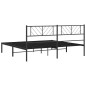 vidaXL Giroletto con Testiera in Metallo Nero 200x200 cm vidaXL Giroletto con Testiera in Metallo Nero 200x200 cm