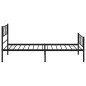 vidaXL Giroletto con Testiera e Pediera Metallo Nero 100x200 cm vidaXL Giroletto con Testiera e Pediera Metallo Nero 100x200 cm