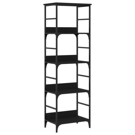vidaXL Libreria Nera 50x33x153 cm in Legno Multistrato